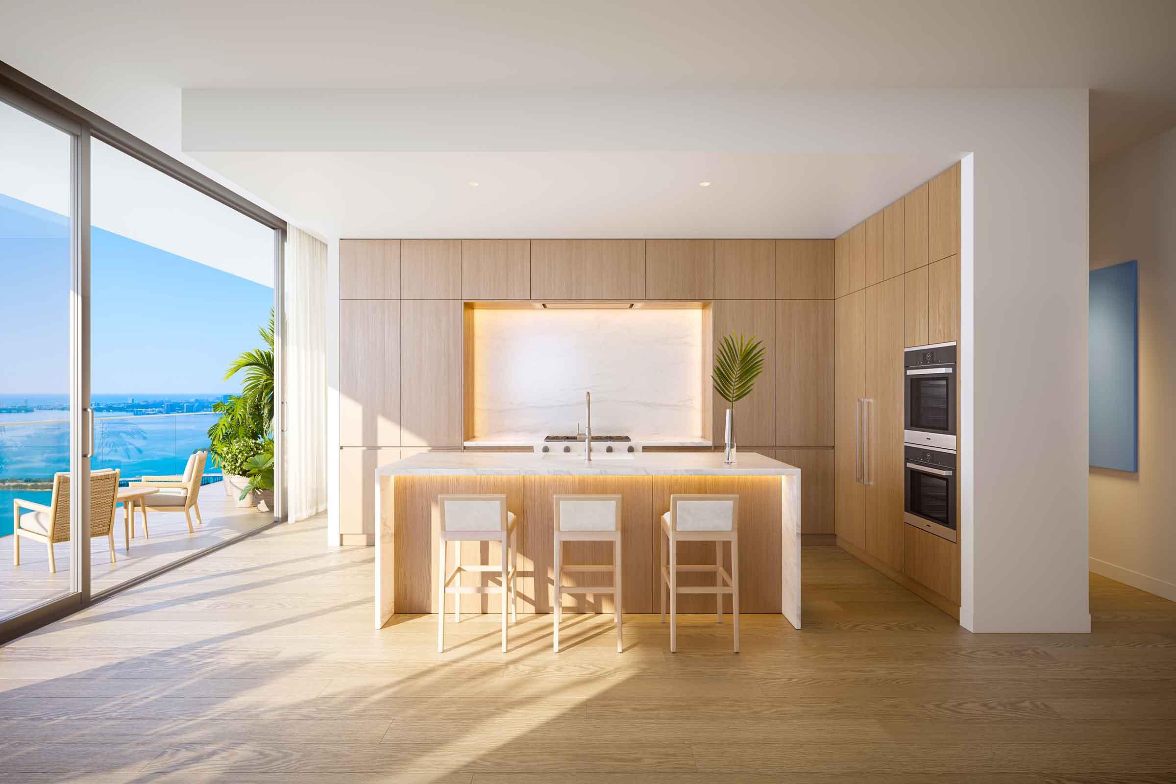 Rendering of EDITION Residences Miami Edgewater Kitchen